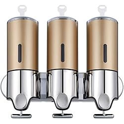 Dispensador De Champu Triple TsunNee 1500ML Dispensador de jabón de Bombas triples, dispensador de desinfectante Manual montado en la Pared, champú líquido de Mano, dispensador de Gel de Ducha, Hotel, Oficina