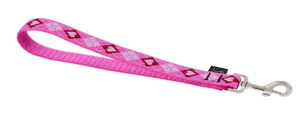 LupinePetOriginals 3/4" Puppy Love 11" Training Tab/Leash for Medium and Larger Dogs