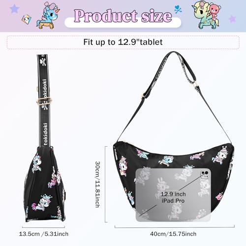 Image of Tokidoki Unicorno Nylon Crossbody Bag Cartoon Shoulder Bag for Women Phone Bag Purse Wallet Credit Card Gift for Women Girls