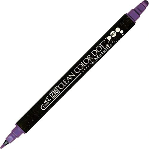 Stylo Kuretake Clean Colour Dot Pen violet métallisé pour décorer vos albums