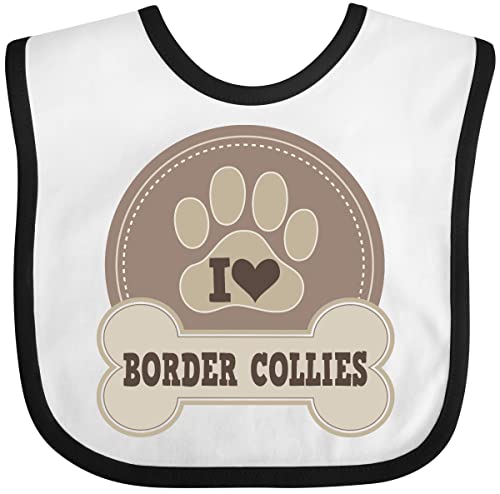 inktastic Border Collie Dog Gifts Baby Bib White and Black ...