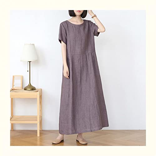 Robe d'été coréenne col rond fluide 5XL résolvant le manque de confort - 3