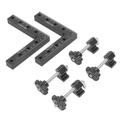 90 Degree Positioning Square, Corner Clamps for Woodworking, Heavy Duty Aluminum Alloy Corner Clamps for Cabinet Panel Fixation and Positioning Square