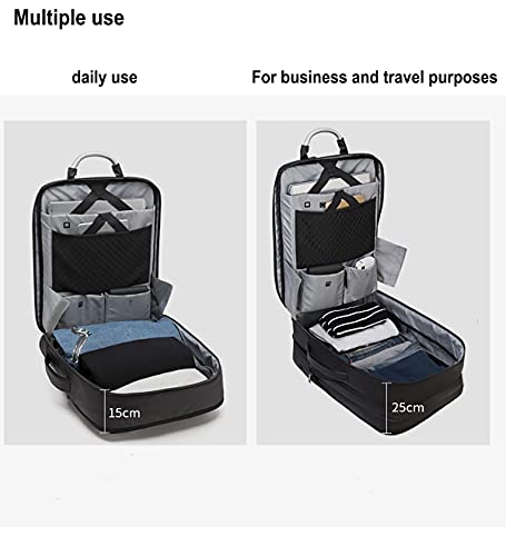 Image of Arctic Hunter Travel Backpack 180 Opening Clothing Pocket 17-inch Laptop Compartment 41L Expandable Design 3 in 1 Convertable Bag Water-resistant Multiple Pockets USB Charging Port