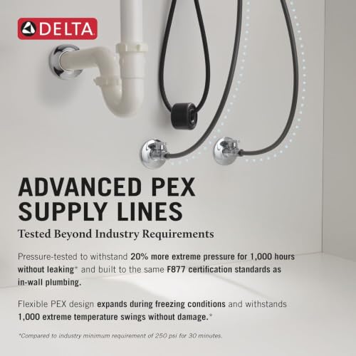 Image of Delta Essa Chrome Kitchen Faucet with Pull Down Sprayer, Modern Single Hole Kitchen Sink Faucet, Single Handle, Chrome 9113-DST