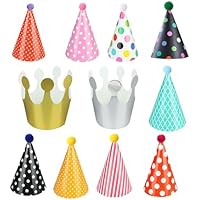 FuzlPnag 11 pcs sombreros de fiesta de cumpleaños, sombreros de