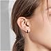 LunaLoop 2PCS Silver Earrings for Women,Stainless Steel Hypoallergenic Earrings Studs Fashion Chunky Ear Rings Small Big Hoop Earrings Jewelry for Birthday Party