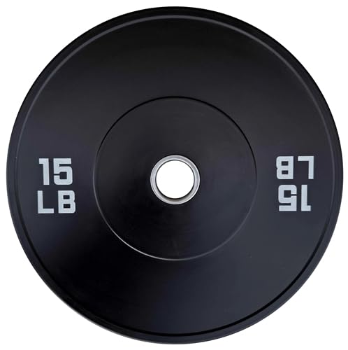 French Fitness Competition Urethane Bumper Plate 25 lb Black - Durable High Durometer Urethane, Color Molded Markings, IWF Standard Diameter
