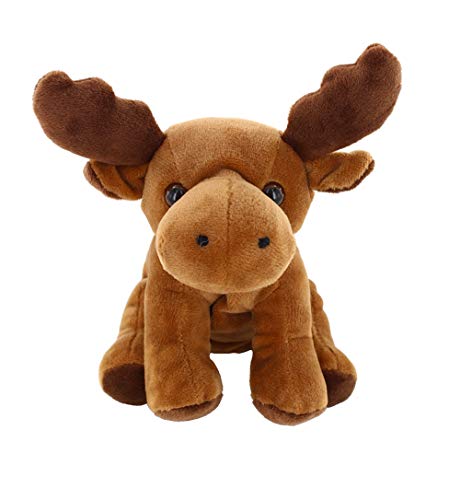 Plushland Beanie Moose Sitting 7" Stuffed Toys Plush Super Soft Winter Holiday (New Benaie Moose)