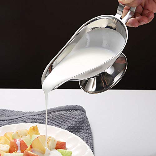 Stainless Steel Sauce Boat, Gravy Boat with Ergonomic Handle and Non-Drip Lip Seasoning Dishes Condiment Dip Bowls for Home Cafe Restaurant(3 oz) - Image 5