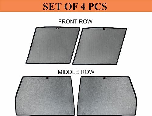 Image of Able 3D-FIX Type Car Non-Magnetic Sun Shade Curtains for Maruti Vitara BREZZA Type-I Set of 4 Pcs (2016 to 2021 Model)