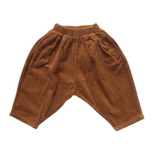 Corduroy Pants for Toddler Boys Girls Pull On Plain Elastic Waist Sweatpants Baby Solid Color Casual Jeans for Teens