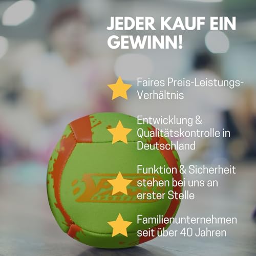 BEST SPORTING Neopren Mini-Fußball, Verschiedene Farbausführungen (grün/orange)