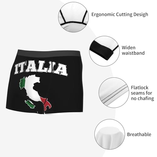 Mens Boxer Briefs Italy Map Flag Underwear Stylish Comfortable Boxer4