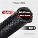 EVIL ENERGY 10AN Fuel Line Kit,AN10 Braided Nylon Fuel Hose CPE 10FT Black