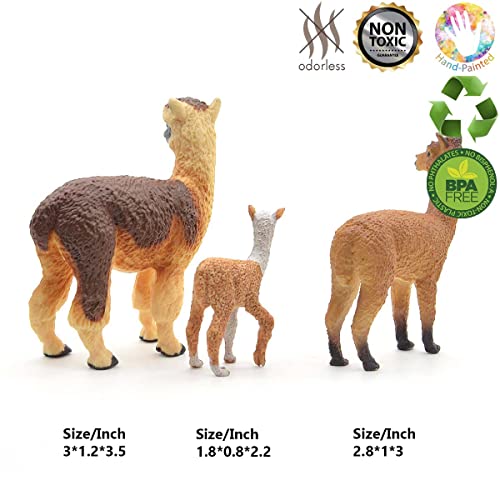 Coyka – Safari Animals Action Figures – Wild Llamas – Zoo Animals Educational Toys –3 Pcs Playset #TOP3