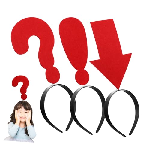 Genérico 3 Piezas venda diadema divertida diademas de disfraces cintas para el cabello para mujeres banda para el pelo diademas divertidas tocado de halloween diademas para tela rojo