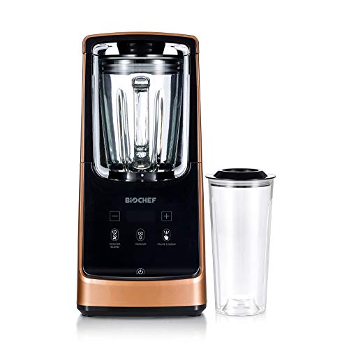 Bio Chef Astro Vacuum Blender • 1000w Motor • 22,000 RPM • 750ml Glass Jug • Blender Smoothie Maker + 700ml Vacuum Storage Container (Bronze)