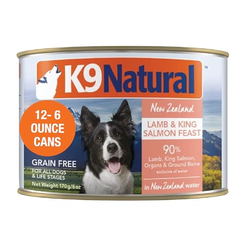 K9 Natural BPA-Free & Gelatin-Free Canned Dog Food (Lamb & Salmon, 170g 12 Pack)