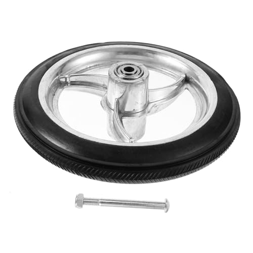 CHICAMPERA 車椅子前輪交換用ソリッドホイール アルミラバー製 耐摩耗性ベアリング搭載 静音滑らか走行 手動車椅子カート対応 安定性向上キャ