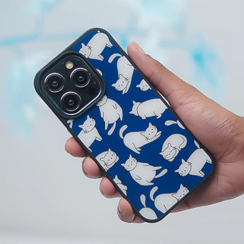 Image of PEEPERLY Back Cover Case for iPhone 13 Pro Max Scratch Resistant Anti-Slip TPU Shockproof Protective Durable Dapper Cat Boss Attitude Case for Girls & Women(Pattern2)