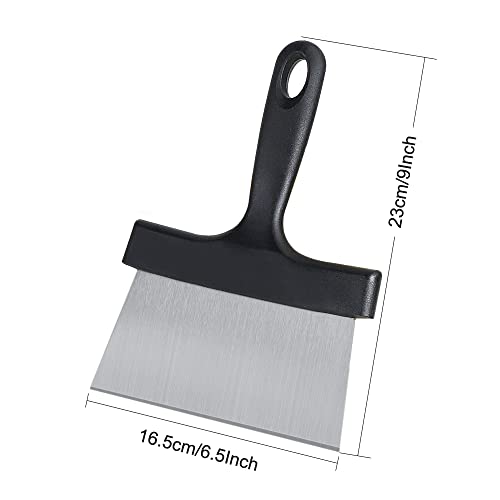 Lruii Grill Scraper Stainless Steel Griddle Scraper With 6.5" Scraper Blade,Sturdy Food Scraper Tool Kitchen For Blackstone Grill Accessories.outdoor Barbecue Turners Tools #TOP1