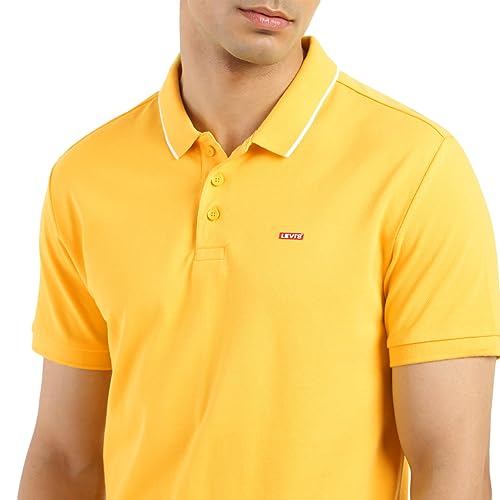 Image of Levi's Men's Regular Fit Solid Polo T-Shirt