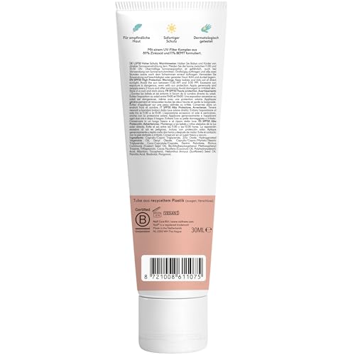 Naïf - Sonnencreme auf mineralischer Basis - für Baby & Kind - LSF 50-0% Parfüm - Creme ohne Octocrylene - UVA und UVB Schutz - Wasserresistent - Dermatologisch Getestet - Ohne Mikroplastik - 30ml