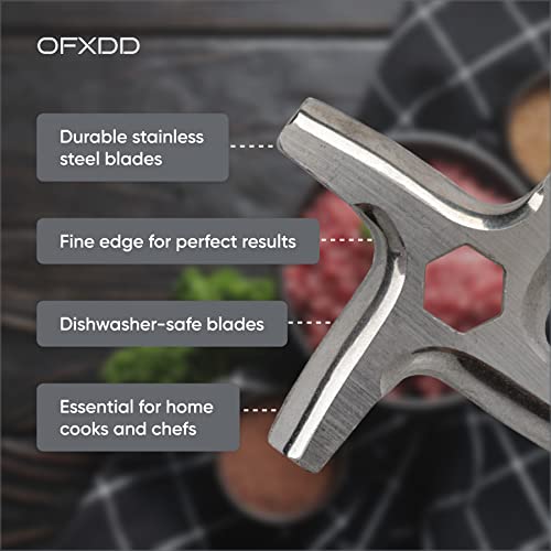 Universal Steel Blade for Hand Meat Grinder - Size #5 - Electric Grinding Accessories Blades Parts - Replacement Metal Cutting Blade Knife (3)