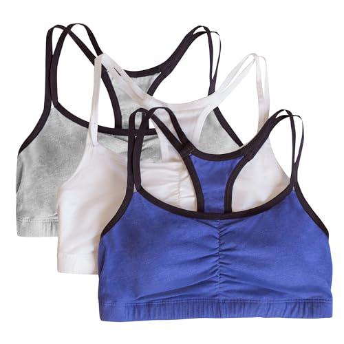 Image of Fruit of the Loom Women's Spaghetti Strap Cotton Sports Bra - All-Day Comfort & Easy Movement