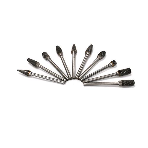 Set de 10 fresas de carburo de tungsteno 3mm miniatura 4