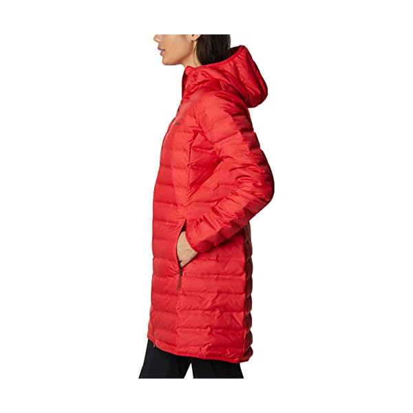 Columbia Women's Lake 22 Down Long Hooded Jacket, Red Lily, Medium - Image 4