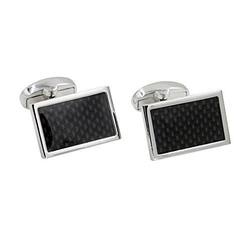Mancuernillas de fibra de carbono para hombre miniatura 1