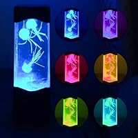 Lotvic Lava Lamp, Jellyfish Lamp with 7 Color Changing Modes, Jellyfish Lava Lamps for Kids & Adults, USB/Battery Operated Jellyfish Night Light, Jellyfish Mood Light for Home Office Living Room Decor