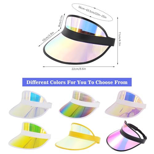 Image of Surkat Plastics Clear Sun Visors UV Protection Hat Cap Headwear Sunhat for Golf Tennis Beach Cycle