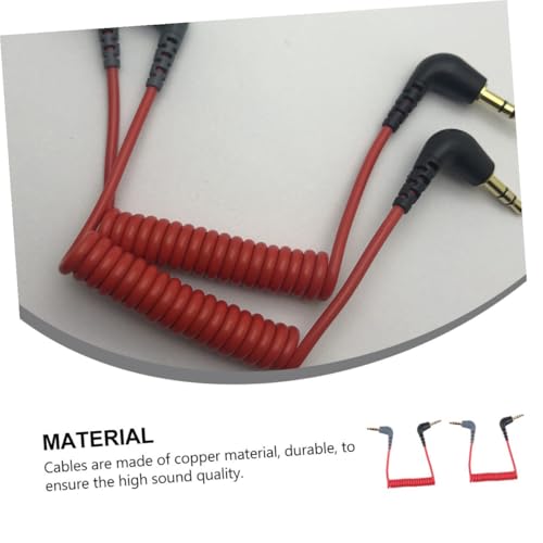 Cable de extensión de audio Jack 3.5mm 0.75m rojo 2 unidades miniatura 3