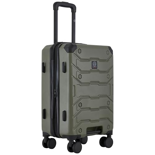 Image of Wrangler ATG Trailway Expandable Hardside Luggage, Winter Moss, 22 inch Carry-On