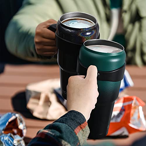 Liqcool 40 Oz Tumbler With Handle And Straw And Lid, Iced Coffee Tumbler Travel Mug, Stainless Steel Insulated Tumblers, Keeps Cold For 36H Or Hot For 14H, 40 Oz Tumbler For Men(Indigo/Black Gradient) #TOP5