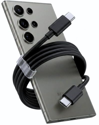 Image of 45W Type C To C PD Ultra-Fast Cable | Compatible with Samsung S25 /S24 /S24 /S23 /S22 /S21(Ultra /Fe) M36 /M35 /M07 /06 /05,(S /A /F /M)| Original Superfast Charging |Black
