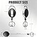 RayDeafcoo Id Badge Holder Retractable Clip with Badge Reel and Keyring - 4 Pack Id Card Holder and Badge Clip for Nurse Press Teacher id Holder