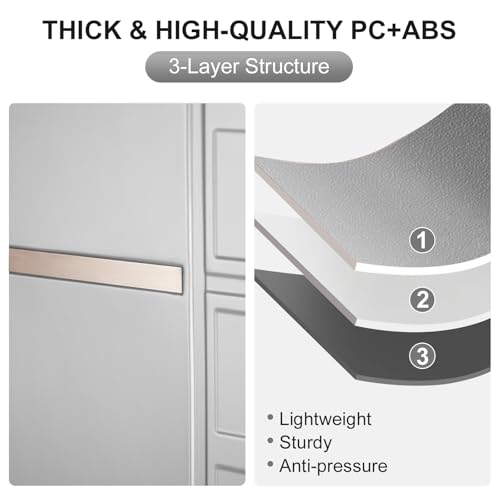 Karl home Luggage Expandable 3 Piece Set Suitcase PC+ABS Hard-Sell with TSA Lock Spinner Wheels 20in 24in 28in Travel Rolling Carry on Woman/Men Silver4