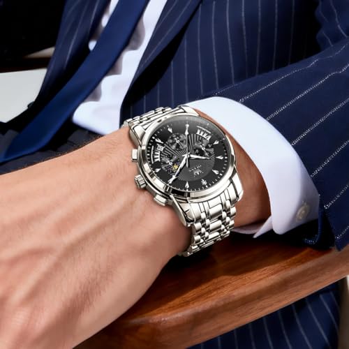 Image of OLEVS Watch for Men Original Chronograph Analog Quartz Waterproof Watch Luxury Premium Businesse Diamond Mens Dress Watches