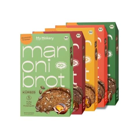 My Makery 5er Sparset Maronibrot Backmischungen I glutenfrei, bio, vegan I lower carb Cover