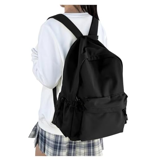 HYC00 Sac a Dos Scolaire Fille Lycee Ados Sac à Dos Collège École Cartable Sac a Dos Ecole Daypack Sac à Dos pour l'école 14 pouces Sac à Dos Léger Impermeable Sac ados Scolaires Garçon Bookbag,Noir