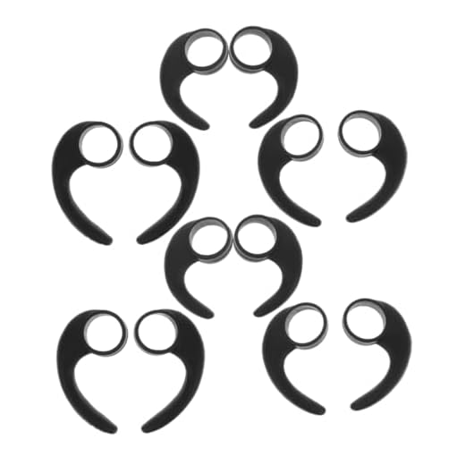 Abaodam 12pcs Silicone Ear Hook Earbud Tips 10mm Anti-slip Protective Covers for In-ear Sport Headphones Earplug Sleeve Replacement for Women and Men