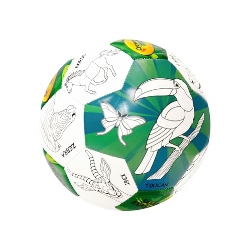 Crayola Official Soccer Ball - Unisex Kids - CRAY302BL Zoo Animal Size 5 - image 2