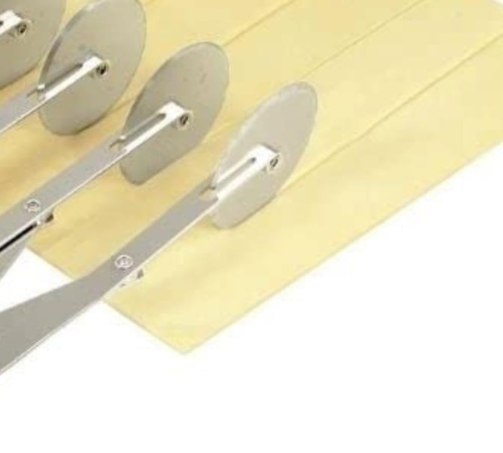 Gobel Louis Tellier - Diviseur à Pâtes Extensible 5 Lames - Coupe Pâtes Extensible et réglable 5 Roues - Diviseur de Pâtes en Acier Inoxydable - Coupe Pizza ajusable - Qualité profesionnelle