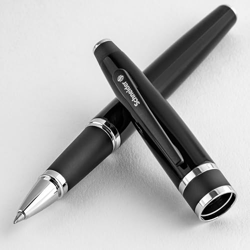 Image of Luxor Schneider Executive Metal Roller Ball Pen | Precision Tip | Refillable I Black Body | Smooth Writing | Ideal for Corporate Gifting