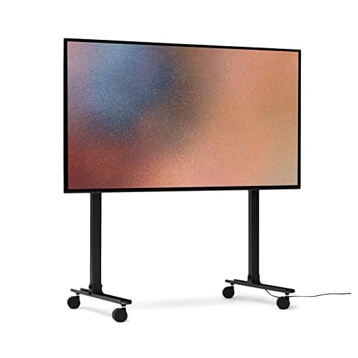 Pedestal Straight Rollin' - Soporte de TV con ruedas para televisores de 40 a 70 pulgadas, soporte de TV y carrito de TV, soporte de TV enrollable para salón, elevador de TV (negro)