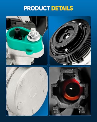Image of PHILTOP CS20138 Air Conditioner AC Compressor with Clutch for Kia Optima 2001-2006 2.4L, Hyundai Sonata 1999-2005 2.4L,Santa Fe 2001-2004 2.4Liter